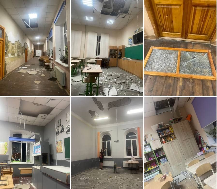 Пошкоджено вікна та двері: в Одесі заклади освіти зазнали шкоди після нічної атак